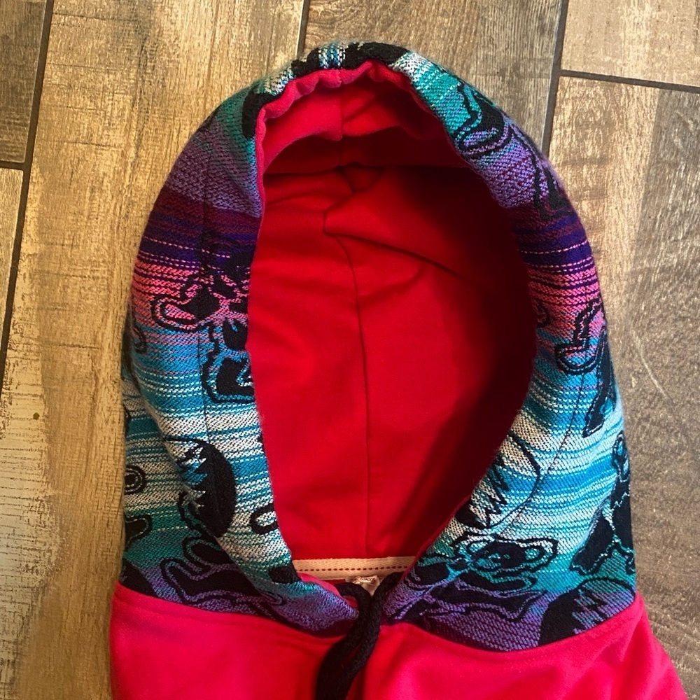 Grateful Dead Ankas Art Vibrant Multicolor Hoodie with Bear Design - Picture 11 of 12